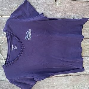 Disneyland Resort v neck short sleeve embroidered shirt